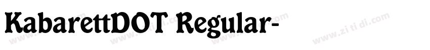 KabarettDOT Regular字体转换